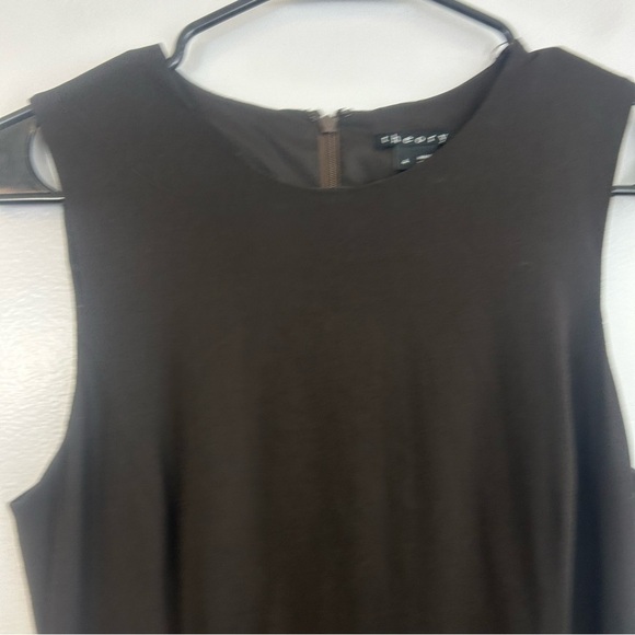 Theory Tillora Wool Blend Brown Sleeveless Fit & Flare Mini  Dress Size 4 - Picture 7 of 10